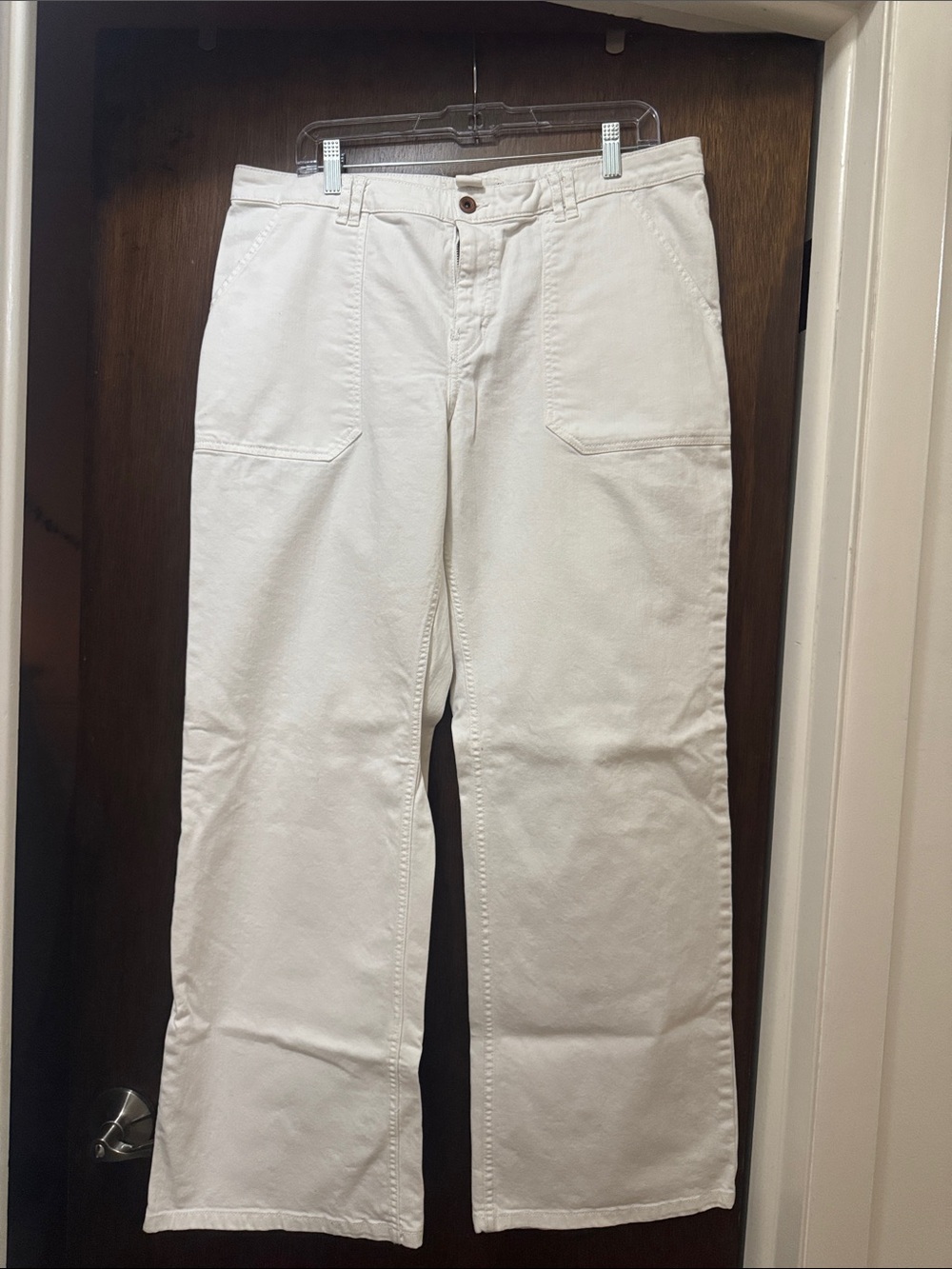 H&M White Wide Leg Jeans